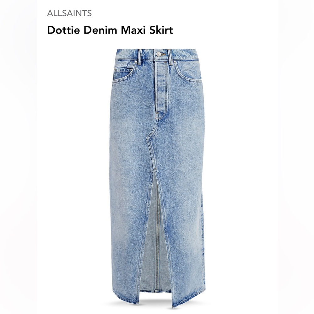 All saints denim maxi skirt